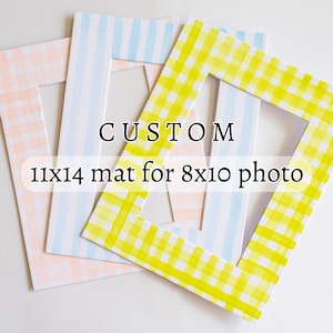 Custom Hand-Painted 11x14 Mat for 8x10 Photo