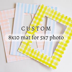 Custom Hand-Painted 8x10 Mat for 5x7 Photo