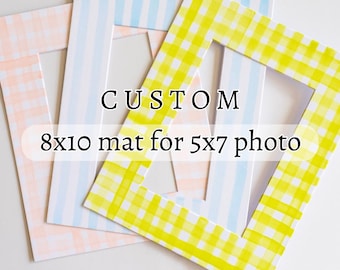 Paspartú personalizado pintado a mano de 8x10 para foto de 5x7