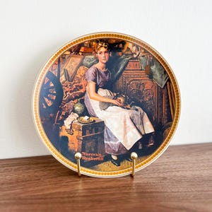 Norman Rockwell Collector Plate - Dreaming in the Attic, Knowles Fine China, Rockwell’s Rediscovered Women Series