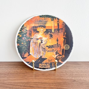 Norman Rockwell “Somebody’s Up There” 1979 Christmas Collector Plate • Knowles • Vintage Holiday Décor