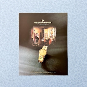 Vacheron Constantin Ad Print – Swiss Luxury Watch – Gold Book Collectible, Wall Art, Vintage Retro Watch Ad