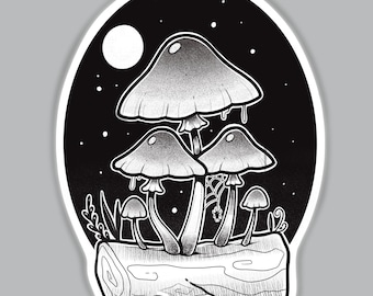 Drippy Mushroom Originalvorlage Vinyl-Aufkleber