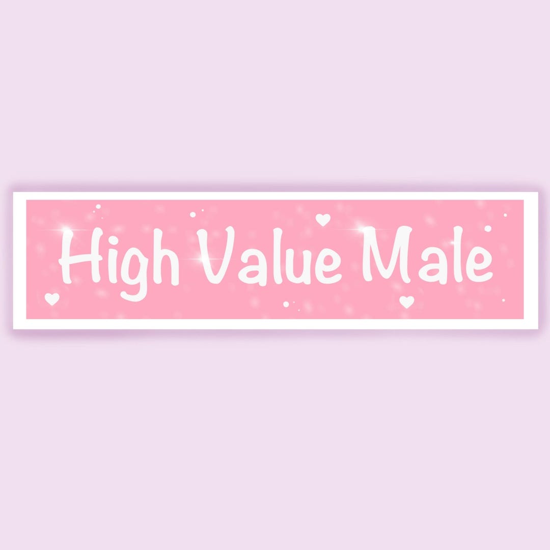 High Value Male Pink Vinyl Sticker - Etsy