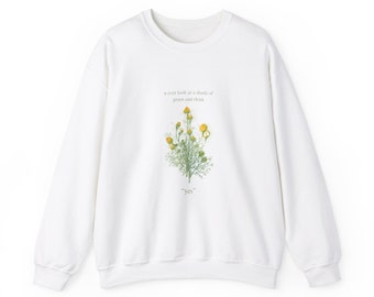 Cottagecore nature sweatshirt | Gift for her | Chamomile flower bouquet | Granola girl | Aesthetic Clothing | Hiking wear | Outdoor tshirt