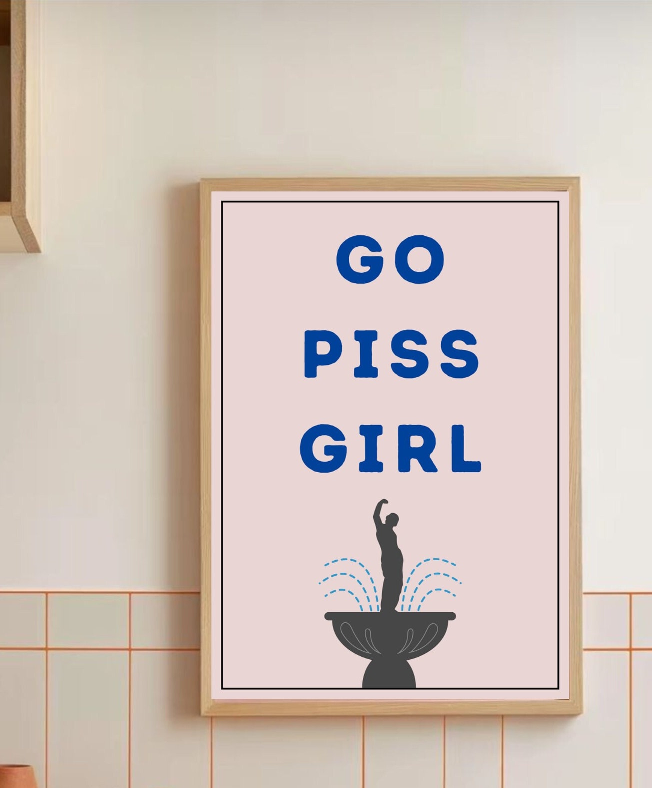 Go Piss Girl / Bathroom Decor / Minimalistic Art Print Poster - Etsy, image size:1304x1574