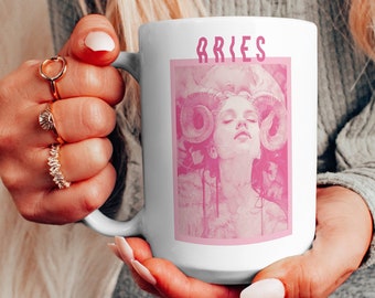 aries mug, astrology mug, gift for astrology lover, star sign, Aries gift
