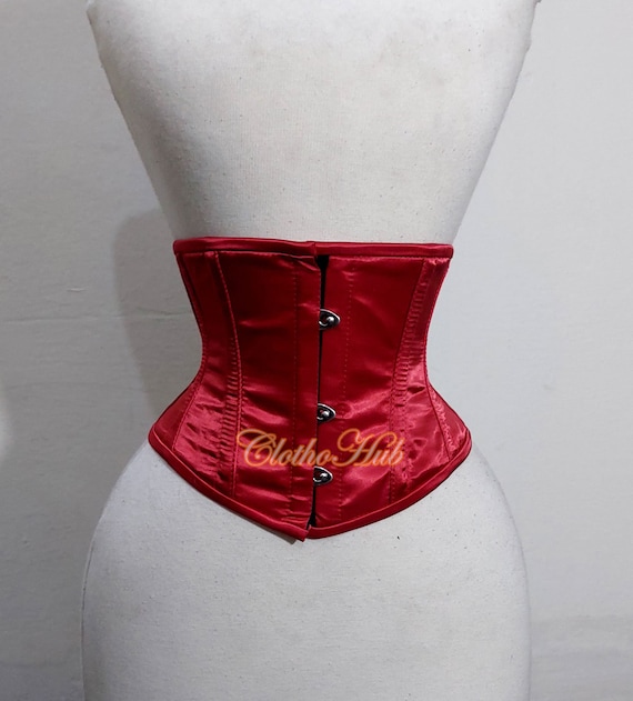 Red underbust corset belt hotsell