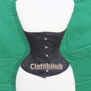 Steel Boned Gothic Steampunk Corset Belt - Heavy Duty Underbust Waspie