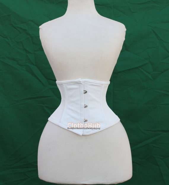 Ps8-shop Heavy Duty 26 Double Steel Boned Waist Training Real Leather Underbust Tight Shaper Corset 8405-A-LE - Foto 6