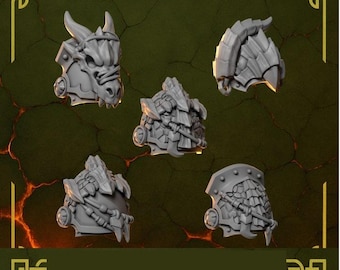 3d Printed Shoulder Pads x 10 Anvil Wardens Shoulder Pauldron Prime Armor Upgrade Bits Scaled Bits Kitbash Conversion Greytide Studio