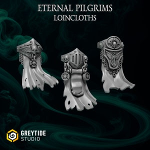 3d Printed Loincloths x 5 Eternal Pilgrims Bits Termi Loincloth Upgrade Bits Kitbash Bits Greytide Studio