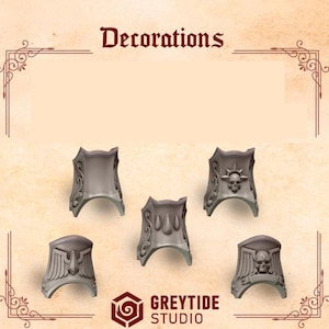 3d Printed Greaves Crimson Lords Armor Upgrade Bits Kitbash Bits Greytide Studio