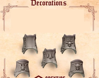 3d Printed Greaves Crimson Lords Armor Upgrade Bits Kitbash Bits Greytide Studio