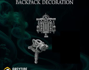3d Printed Backpack Decorations Eternal Pilgrims Big Scale Upgrade Bits Kitbash Bits Greytide Studio