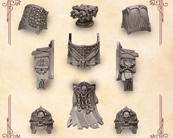 3d Printed Rage Ancient Armor Kit Dread Upgrade Bits Crimson Lords Brutal Scale Bits Conversion Kitbash Bits Greytide Studio