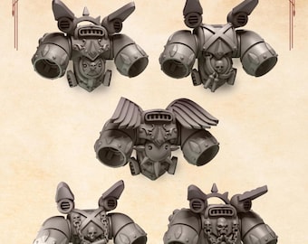 3d Printed Jetpacks x5 Crimson Lords Jump Pack Jet Pack Upgrade Bits Kitbash Bits Conversion Bits Greytide Studio