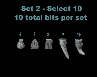 3d Printed Armor Decorations x 10 Set 2 Primal Hounds Wolf Belt Decoration Upgrade Bits Kitbash Bits Greytide Studio