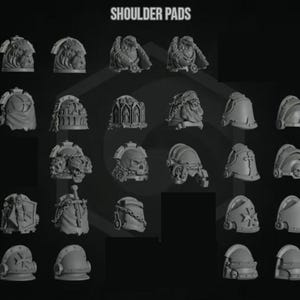 3d Printed Shoulder Pads x10 Eternal Pilgrims Prime Crusader Templar Armor Upgrade Conversion Bits Kitbash Bits Greytide Studio