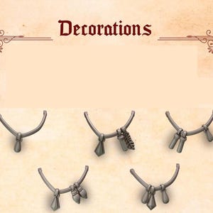 3d Printed Necklace x 5 Upgrade Bits Crimson Lords Prime Scale Upgrade Kitbash Bits Greytide Studio