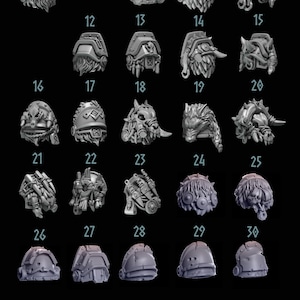 3d Printed Shoulder Pads x 10 Primal Hounds Shoulder Pauldron Prime Armor Upgrade Bits Tribal Bits Kitbash Conversion Runic Greytide Studio