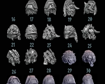 3d Printed Shoulder Pads x 10 Primal Hounds Shoulder Pauldron Prime Armor Upgrade Bits Tribal Bits Kitbash Conversion Runic Greytide Studio