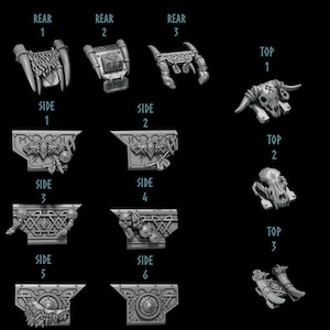 3d Printed Bike Upgrade Bits Primal Hounds Wolf Biker Upgrade Bits Tribal Bits Kitbash Bits Greytide Studio