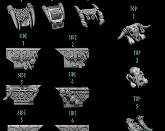 3d Printed Bike Upgrade Bits Primal Hounds Wolf Biker Upgrade Bits Tribal Bits Kitbash Bits Greytide Studio