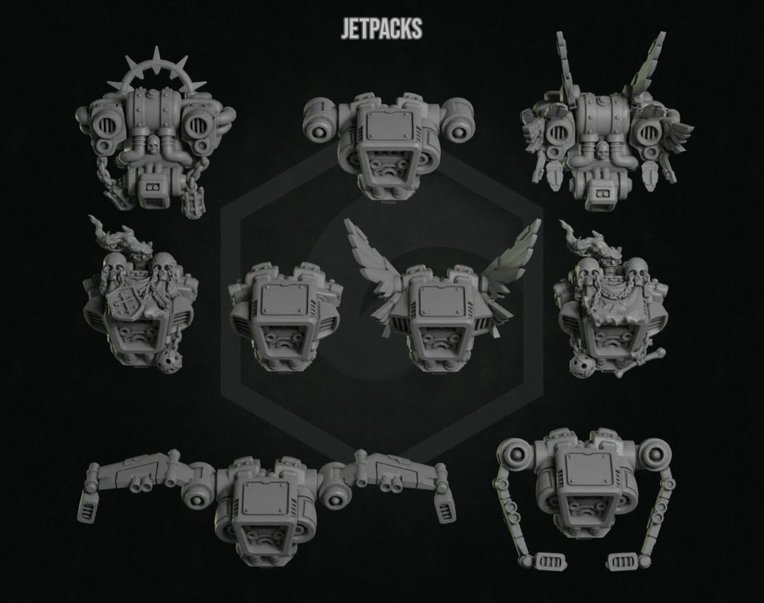 3d Printed Jetpacks X5 Eternal Pilgrims Crusader Jump Pack Jet Pack ...