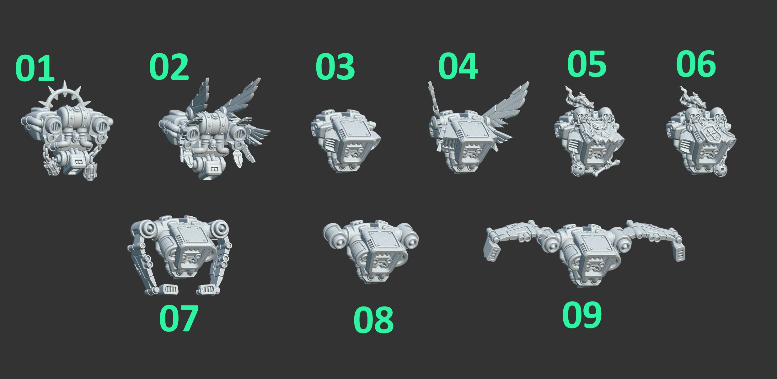 Jetpack Rotor Bits 3d Printed Jetpacks X5 Eternal Pilgrims Crusader Jump Pack Jet Pack ...