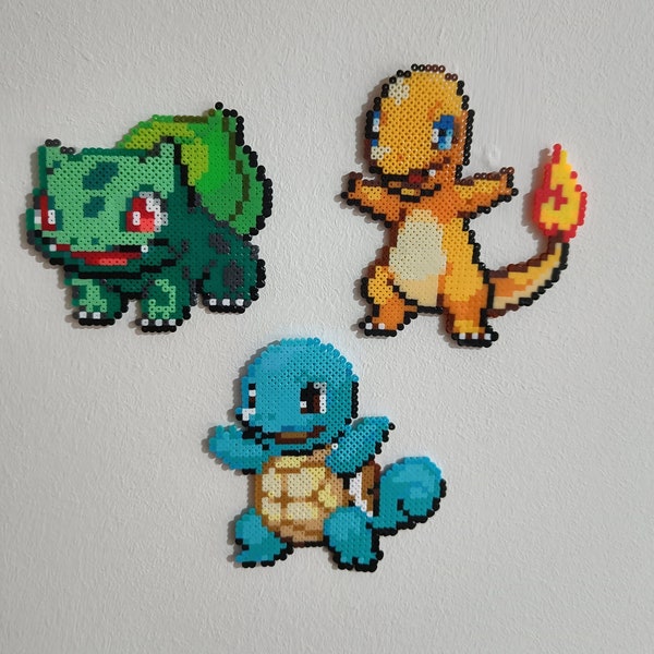 POKEMON HAMA BEADS Bulbasur Carapuce Salamèche