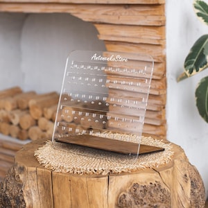 Acrylic jewelry display, Personalized jewelry stand, Acrylic earring holder, Earring display stand for vendor, Earring organizer tray