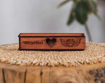 Pregnancy test box, Pregnancy test keepsake, Pregnancy test display, Pregnancy announcement box, Baby announcement box, Pregnancy reveal box