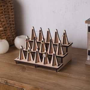 Ring cone holder, Ring display stand, Ring display tray, Ring display holder, Jewelry cones, Ring organizer,Concrete ring holder,Ring keeper