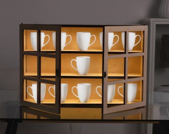 壁掛けティーカップディスプレイシェルフ：コーヒーバーラック - Etsy 日本