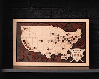 Niestandardowa mapa stadionu baseballowego, mapa stadionu MLB, śledzenie stadionu baseballowego, wycieczka po stadionie baseballowym, śledzenie stadionu MLB, mapa podróży baseballowych