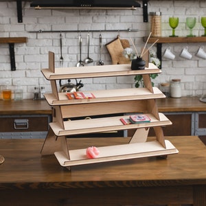 Craft show display shelves, Craft show display stand, Craft market display, Tabletop display stand wood, Farmers market display