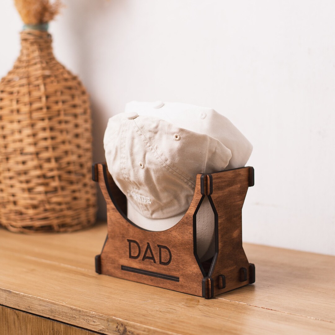 Personalized Hat Holder for Dad, Wooden Hat Holder Fathers Day, Custom ...
