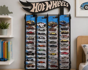 Stojak ścienny na samochody odlewane ciśnieniowo, organizer do przechowywania zabawek, uchwyt na Hot Wheels, półka ekspozycyjna Matchbox, prezent dla kolekcjonera