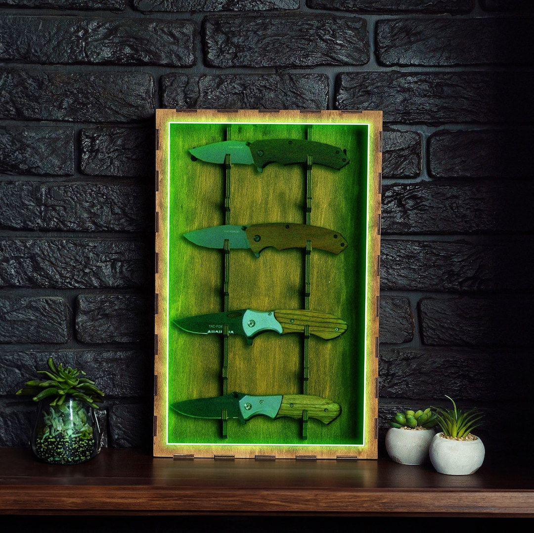 Wood Knife Cabinet, Knife Display Case, Pocket Knife Display, Knife ...