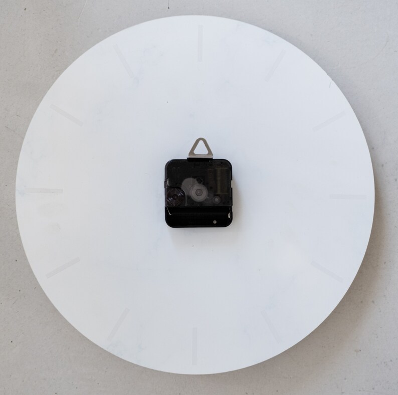 White Marble Clock, Marble Wall Clock, Epoxy Resin Clock, Minimalist ...