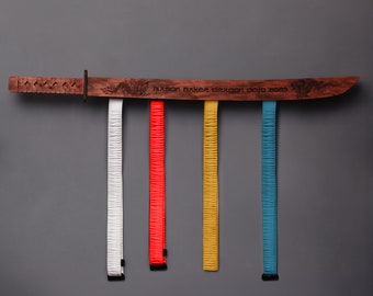 Karate belt display rack, Martial arts belt holder, Martial arts belt display wood, Personalized karate gift, Taekwondo belt display case