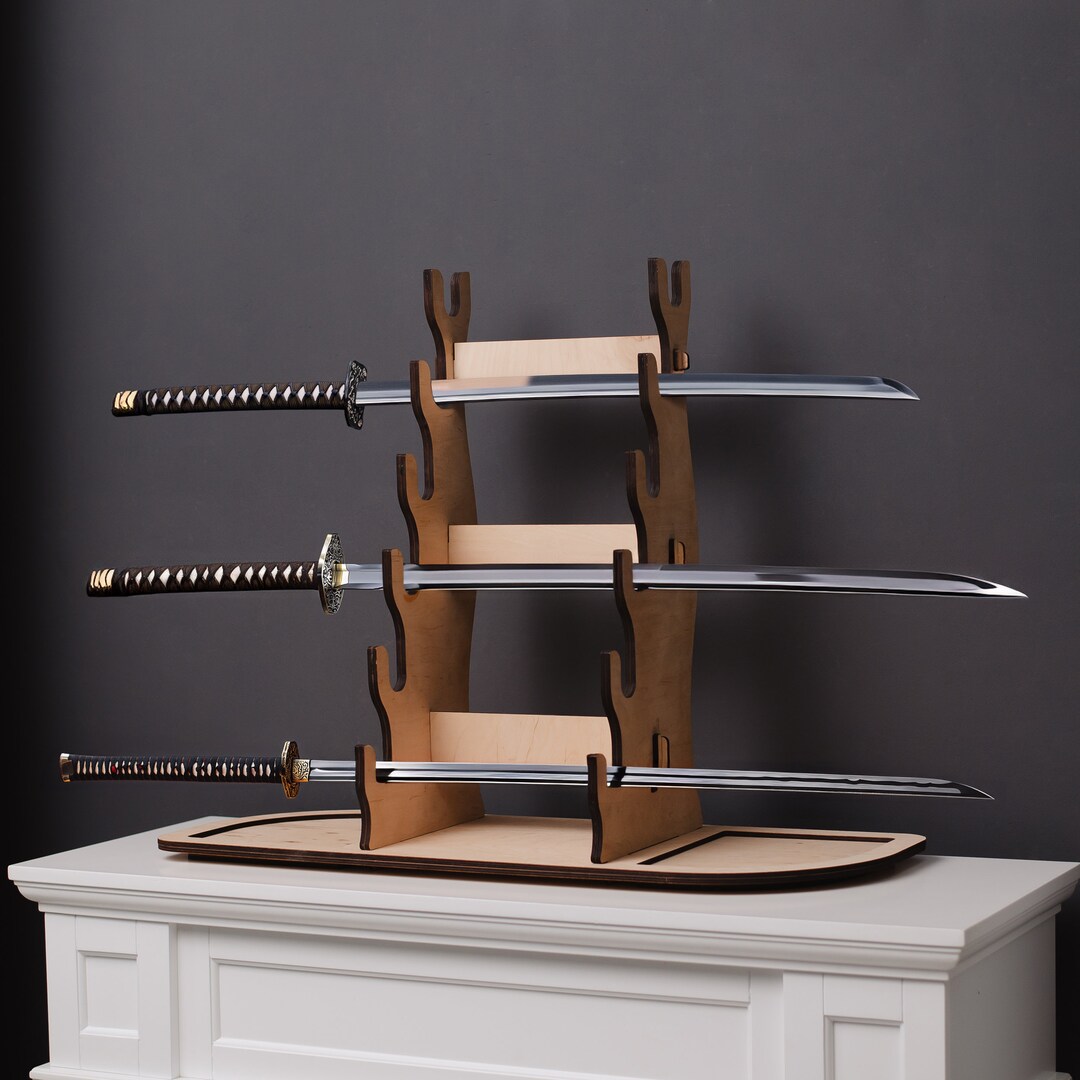Samurai Katana Display, Katana Display Stand, Swords Display Wood