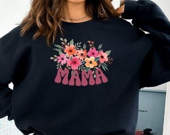 Mama Sweater Print | Mama Hoddie Floral | Muttertagsgeschenk | Weihnachtsgeschenk | Mom Hoddie Printed  | Geburtstagsgeschenk | Mamageschenk