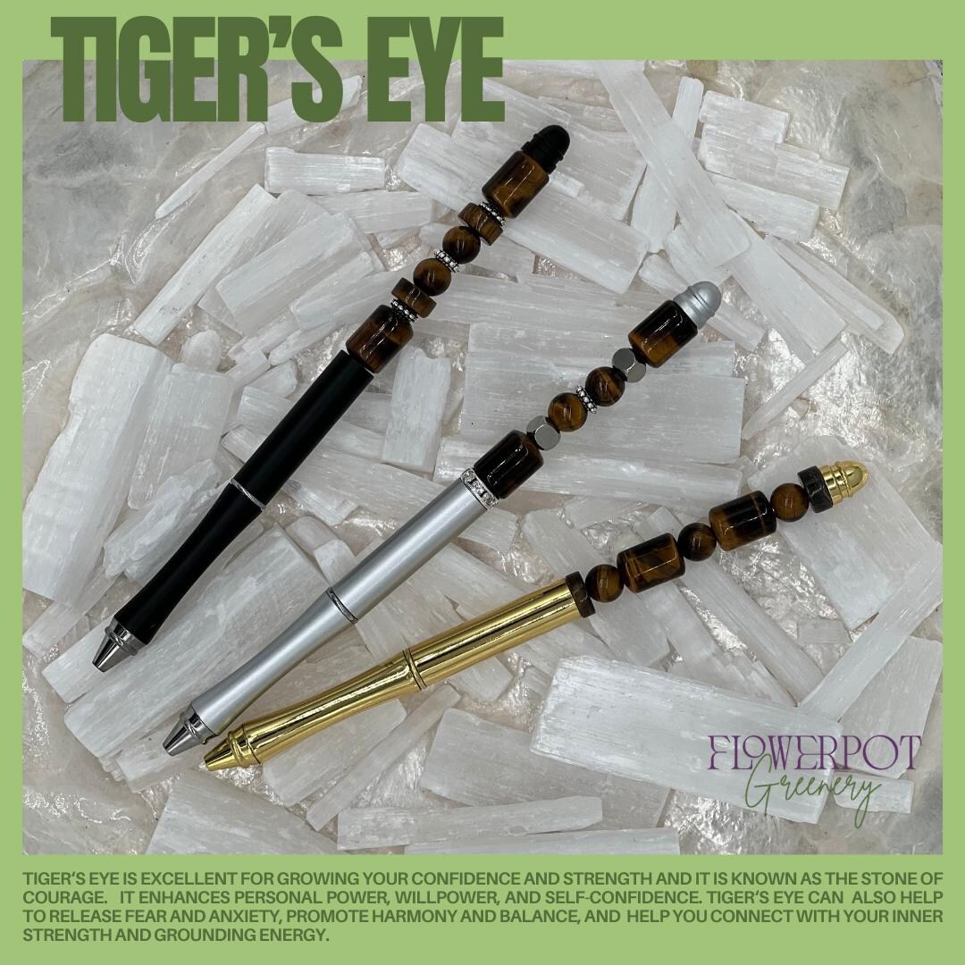 Tiger Pen Ink Custom Tiger's Eye Pen| Crystal Pen| Stylus| Manifestation Pen| Gifts ...