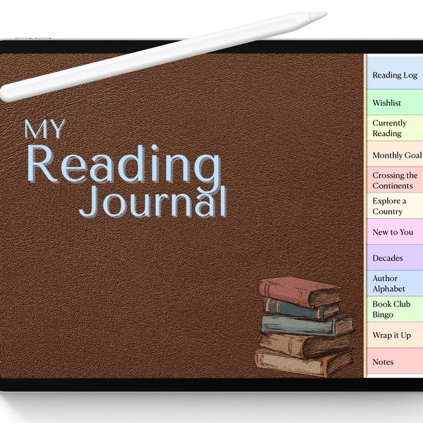 Book Log, Reading Journal, Reading Challenges, Digital Reading Journal, Book Tracker, Digital Book Tracker, iPad Reading Journal, Goodnotes