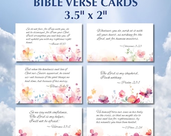 Printable Bible Verse Cards: Summer Scripture, Lunchbox Notes (PDF Downloadable)