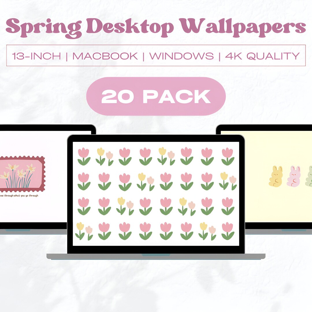 Spring Floral Desktop Wallpaper Bundle 20 Pack Wallpapers 13inch Mac
