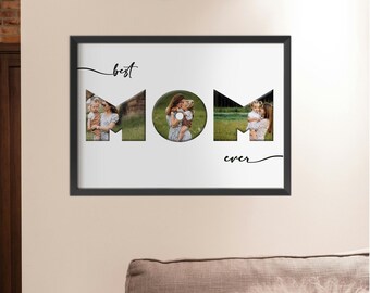 Mom Photo Collage, Mom Photo Frame, Personalized Gift for Mom, Custom Mom Photo Print, Custom Photo Gift for Mom, Printable Custom Gift