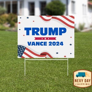 Trump Vance 2024 Yard Sign, Trump Yard Sign, Vote 2024, Election Yard Sign, Political Lawn Sign, Political Sign, Republican, Trump Supporter